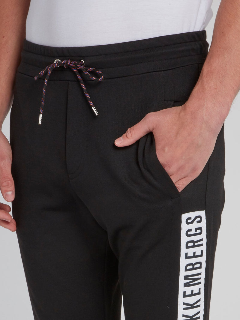 Black Panelled Active Pants
