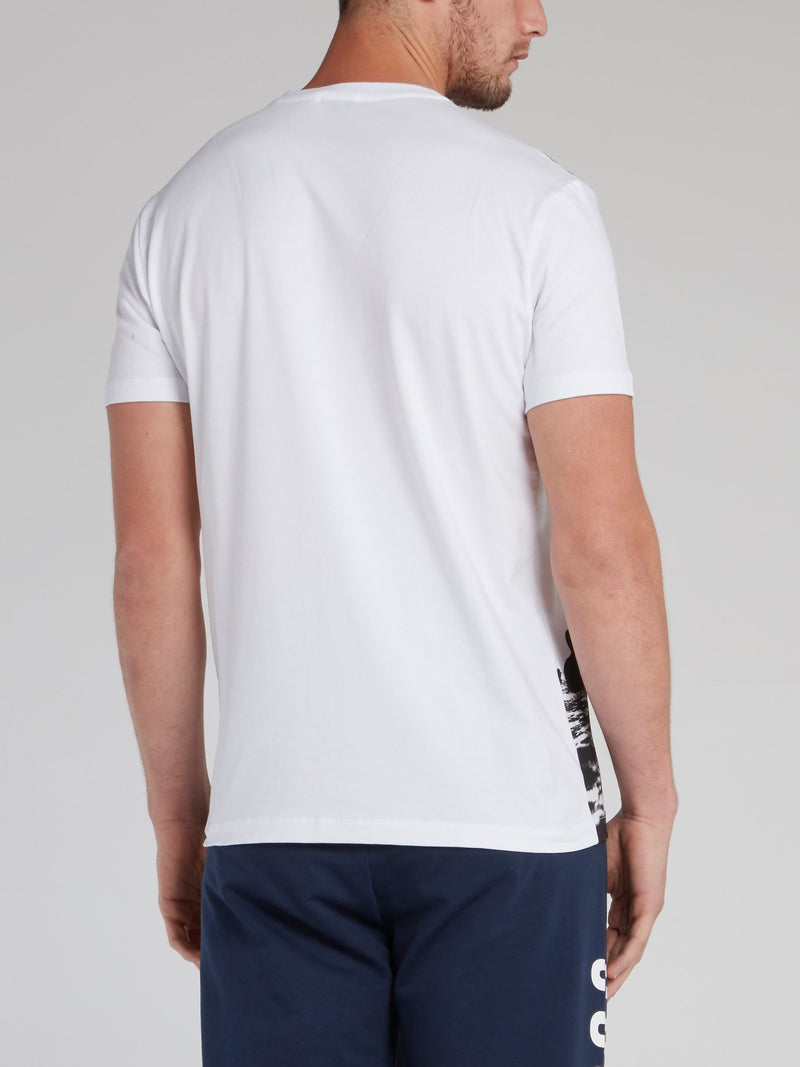 White Printed Crewneck T-Shirt