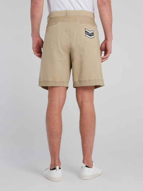 Khaki Cargo Bermuda Shorts