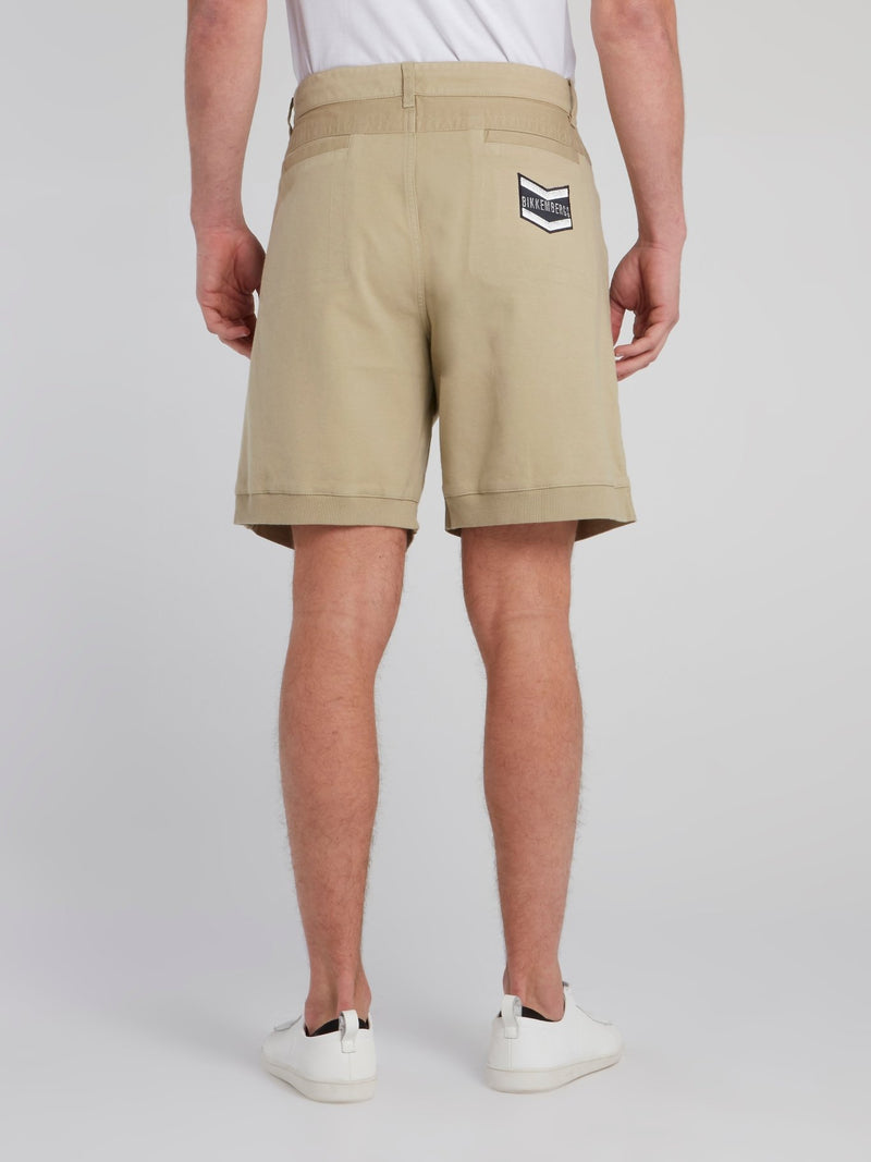 Khaki Cargo Bermuda Shorts
