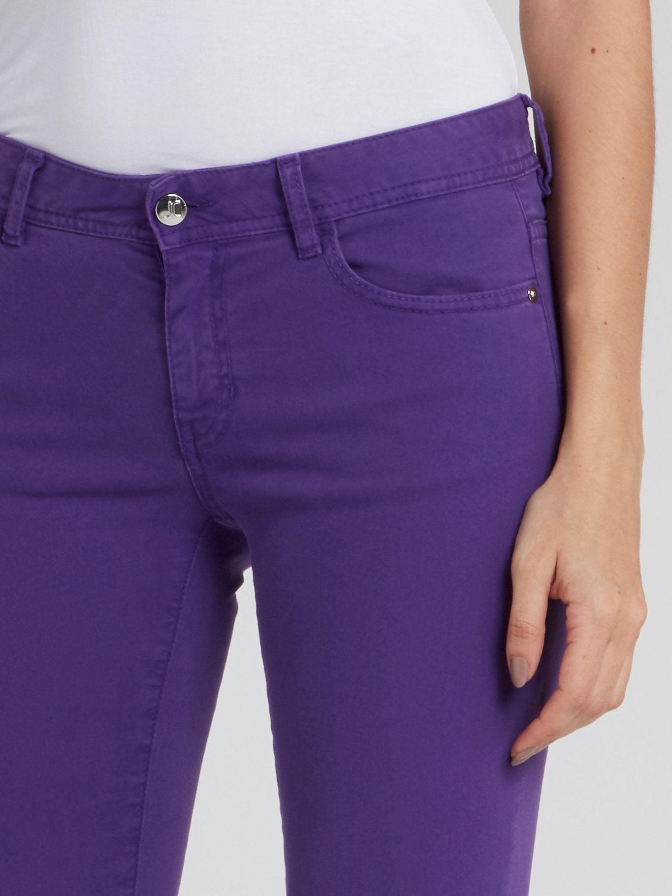 Purple Skinny Capri Pants