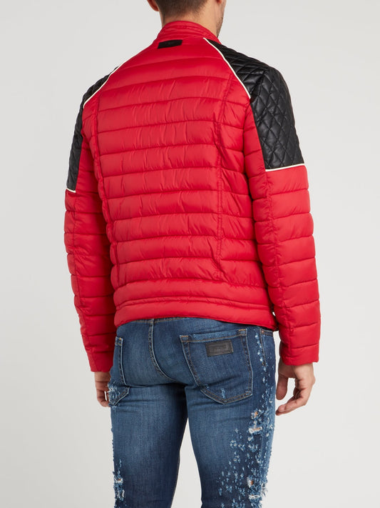 Red Quilted Sports Jacket
