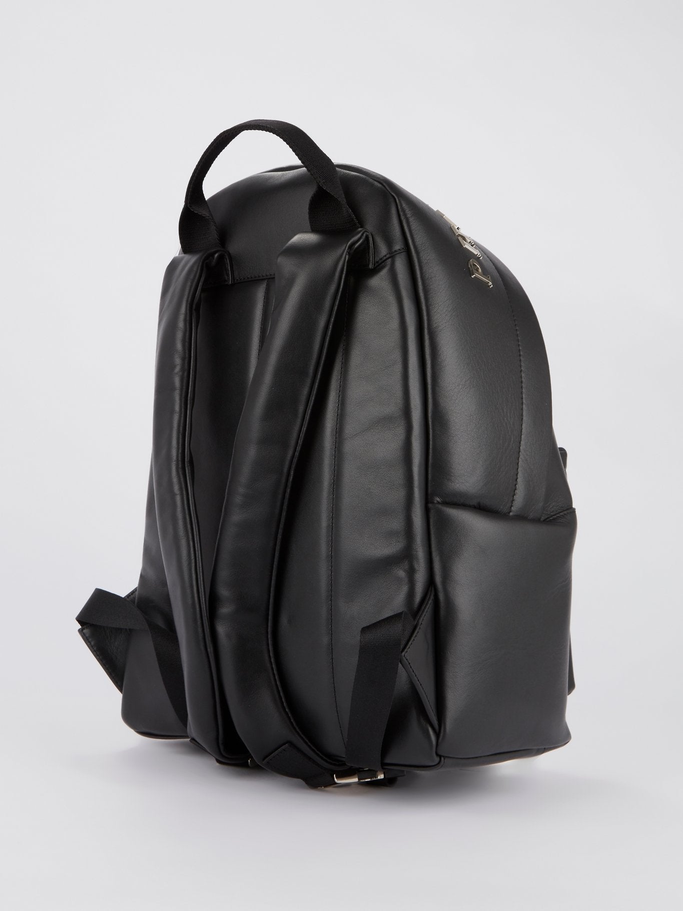 Black Dollar Leather Backpack
