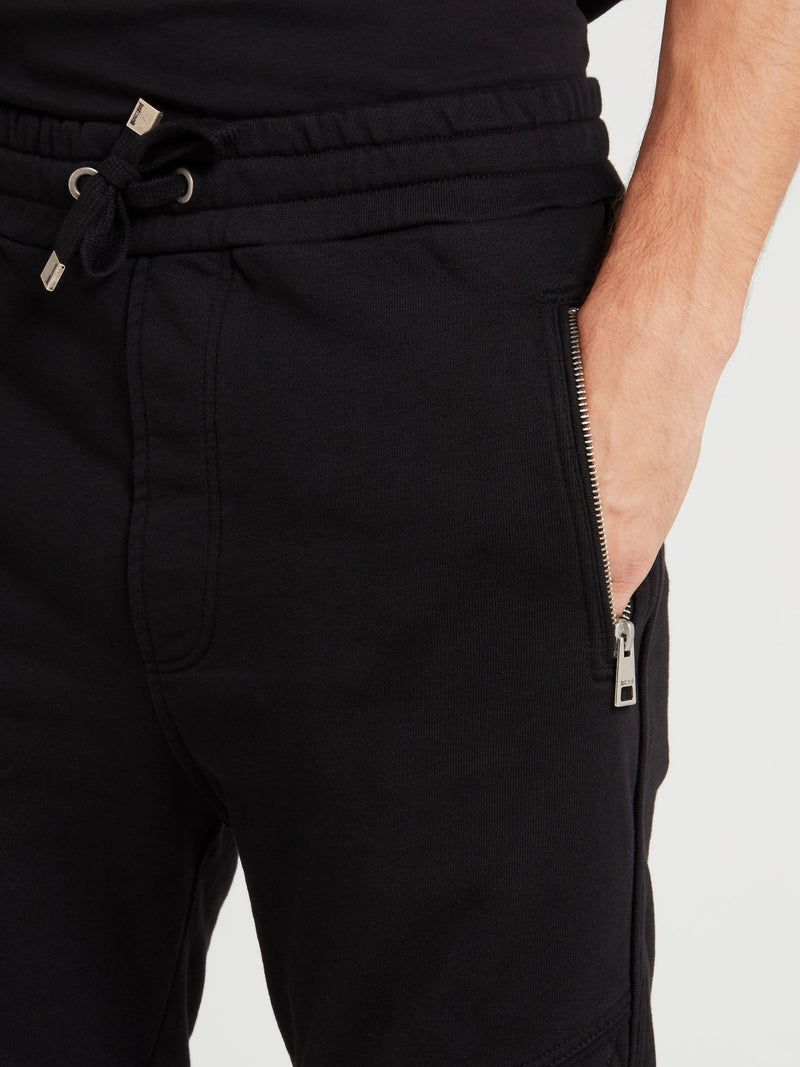 Black Drawstring Active Cotton Pants