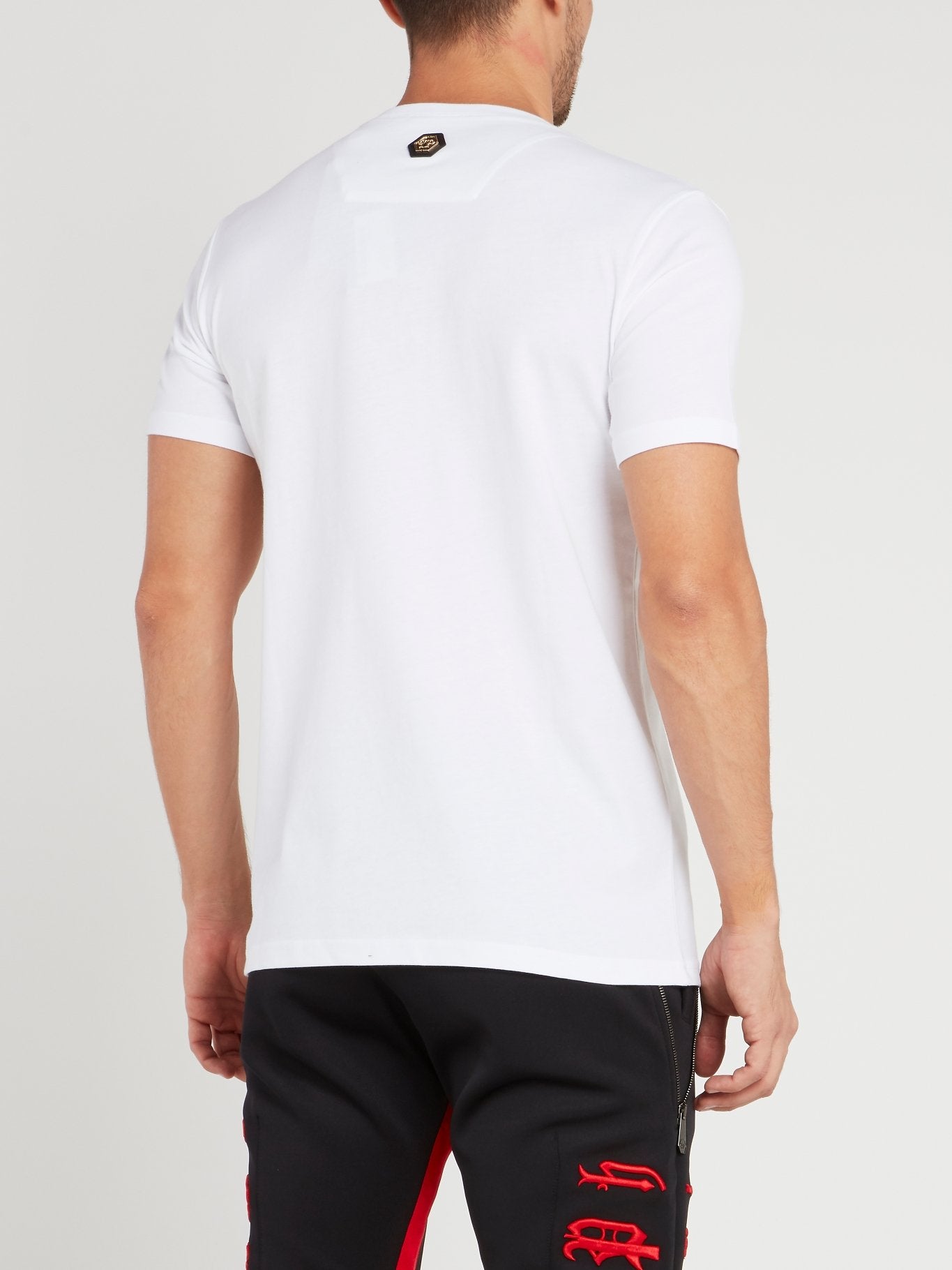 White Embroidered Crewneck T-Shirt