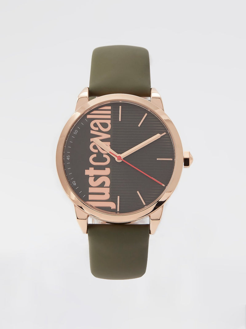 Forte Olive Strap Casual Watch