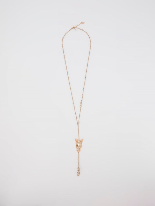 Gold Crystal Studded Cavalli Necklace