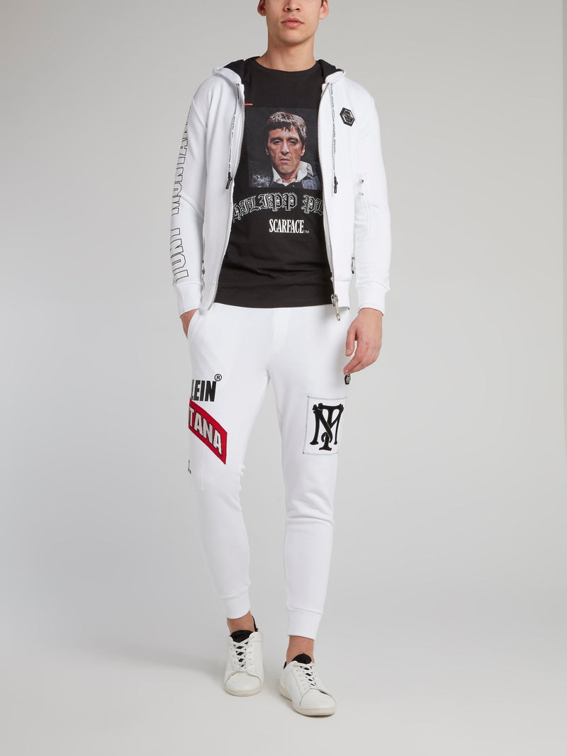 Scarface White Studded Sweat Jacket