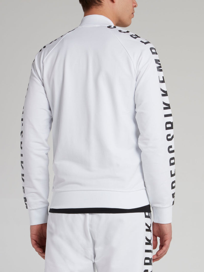 White Logo Sleeve Track Jacket