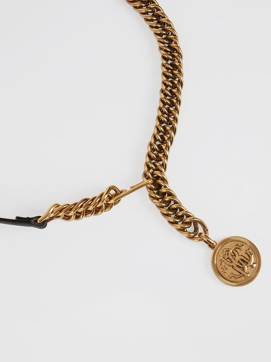 Gold Monogram Chain Belt
