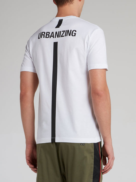 White Rear Urbanizing Print T-Shirt