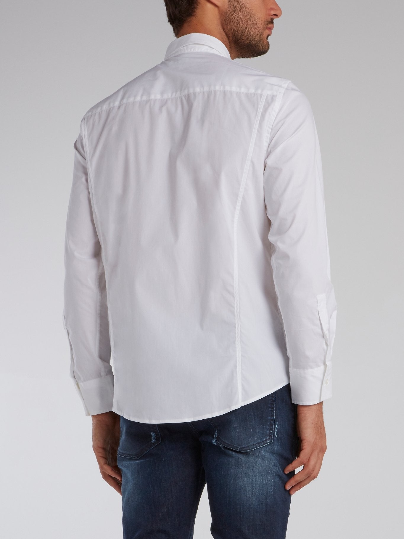White Monogram Appliquéd Shirt