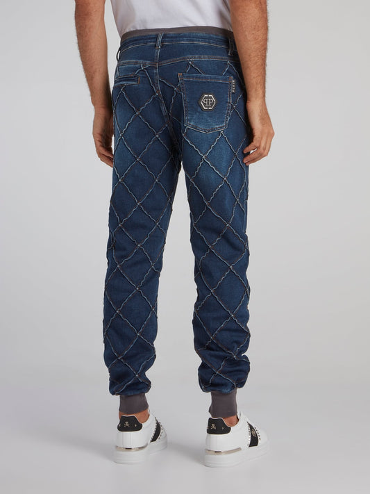 Navy Statement Jogging Trousers