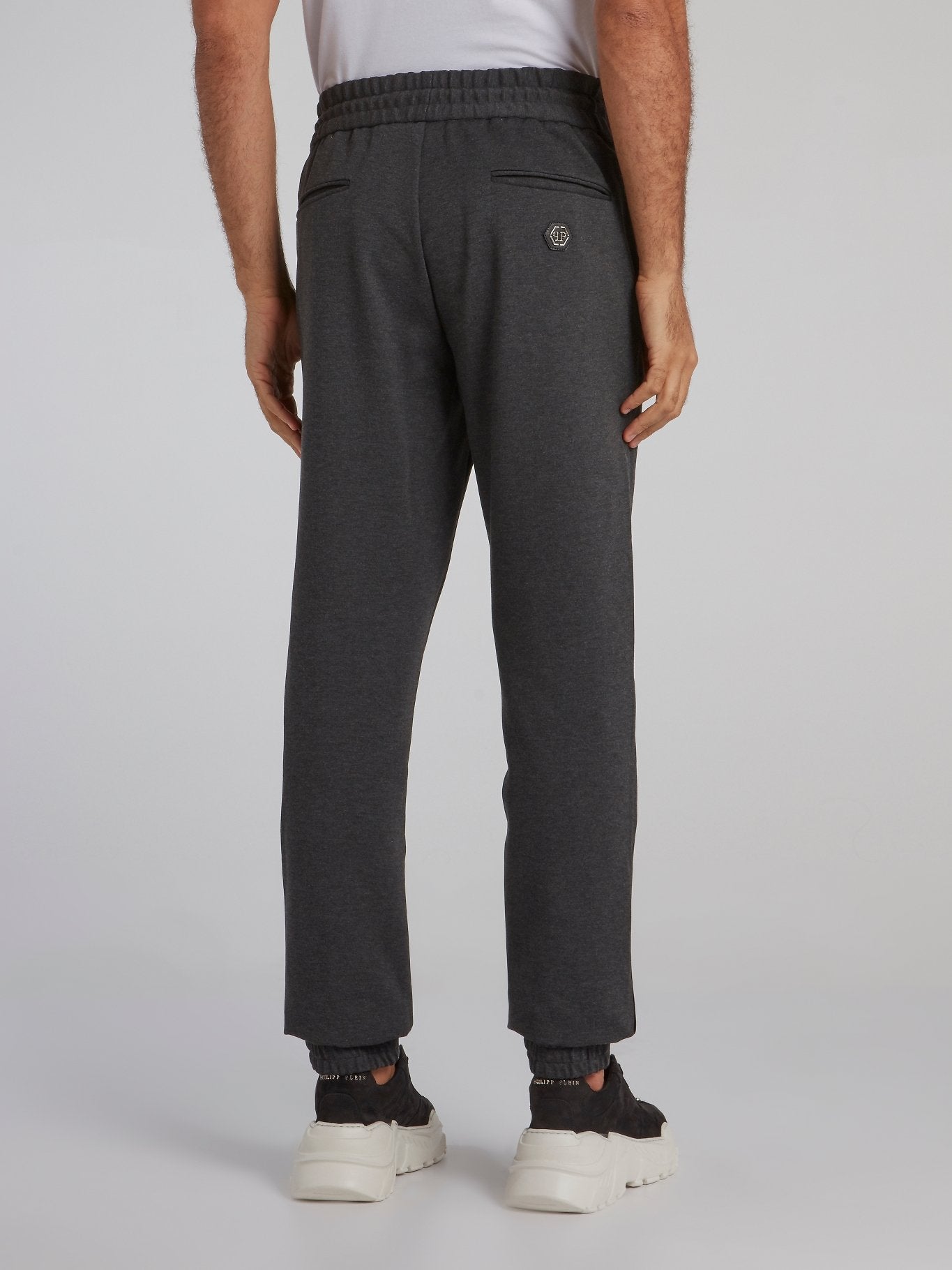 Grey Pleated Active Trousers