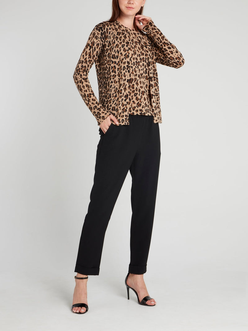 Leopard Print Wool Top