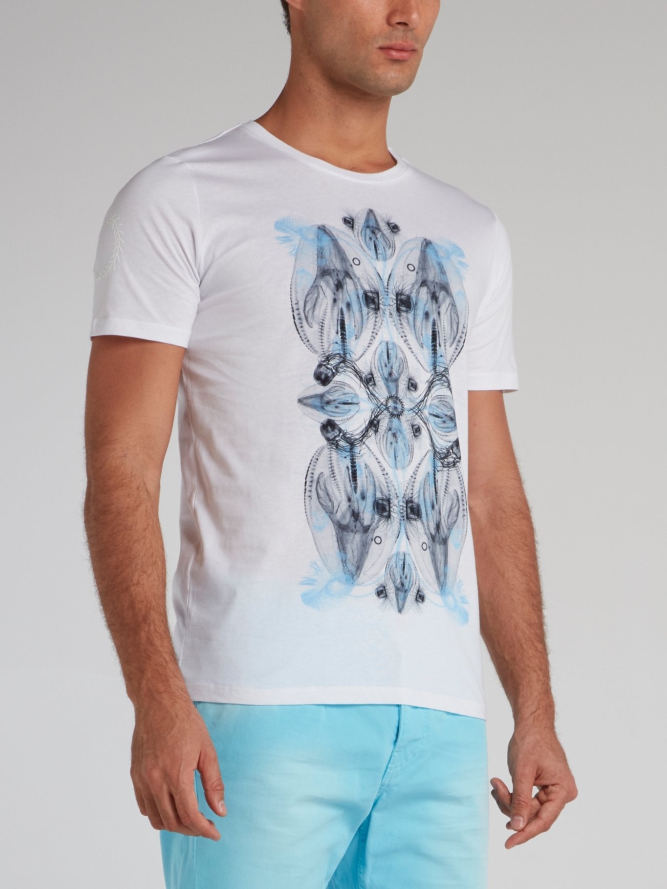 Mahatma White Abstract Print T-Shirt