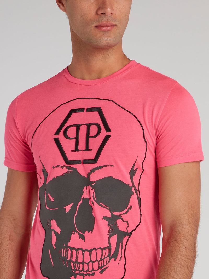Pink Monogram Skull T-Shirt