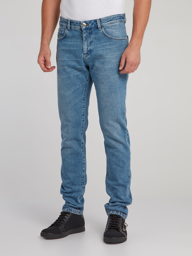Blue Straight Cut Jeans