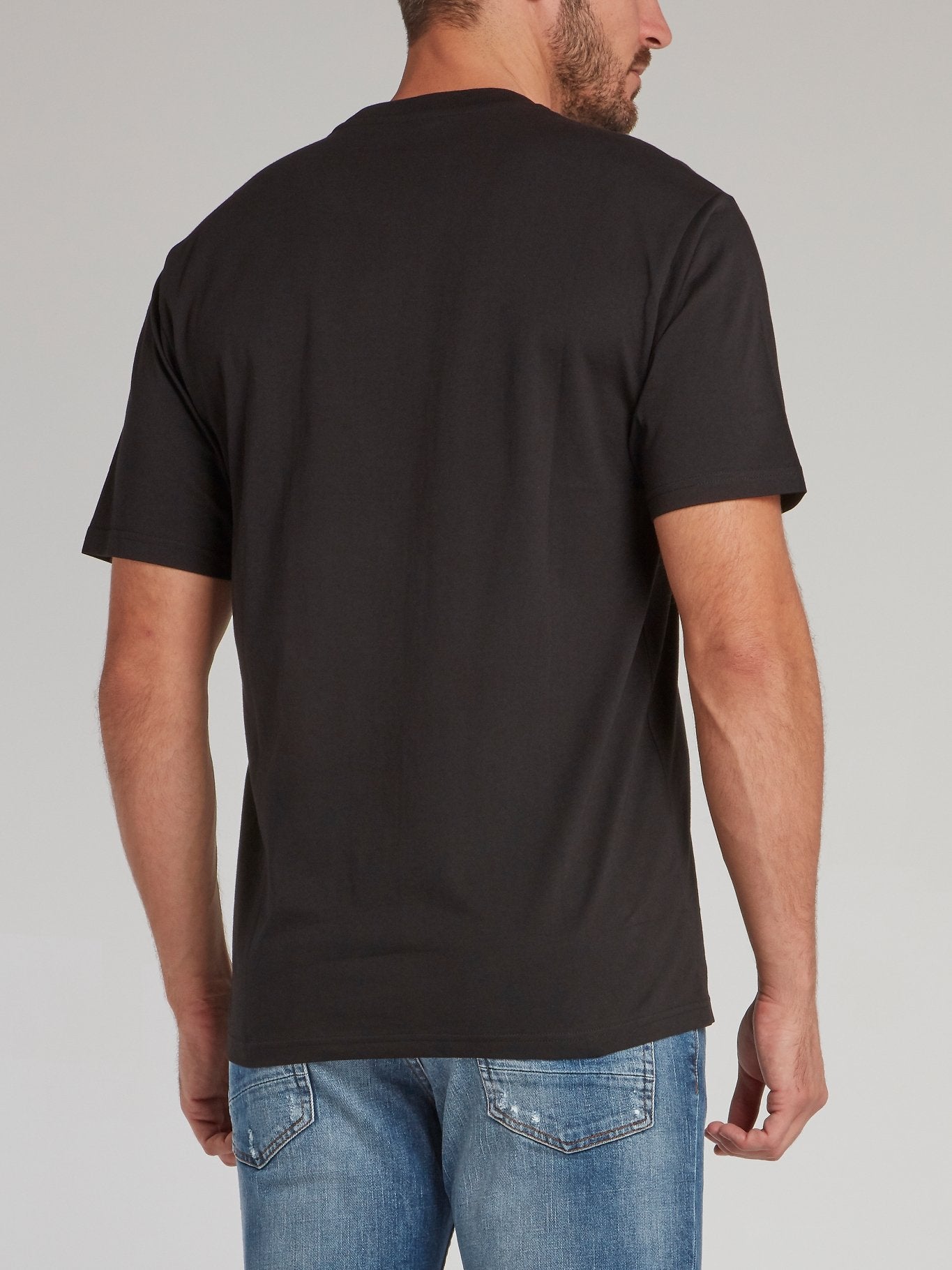 Black Lion Head Print T-Shirt