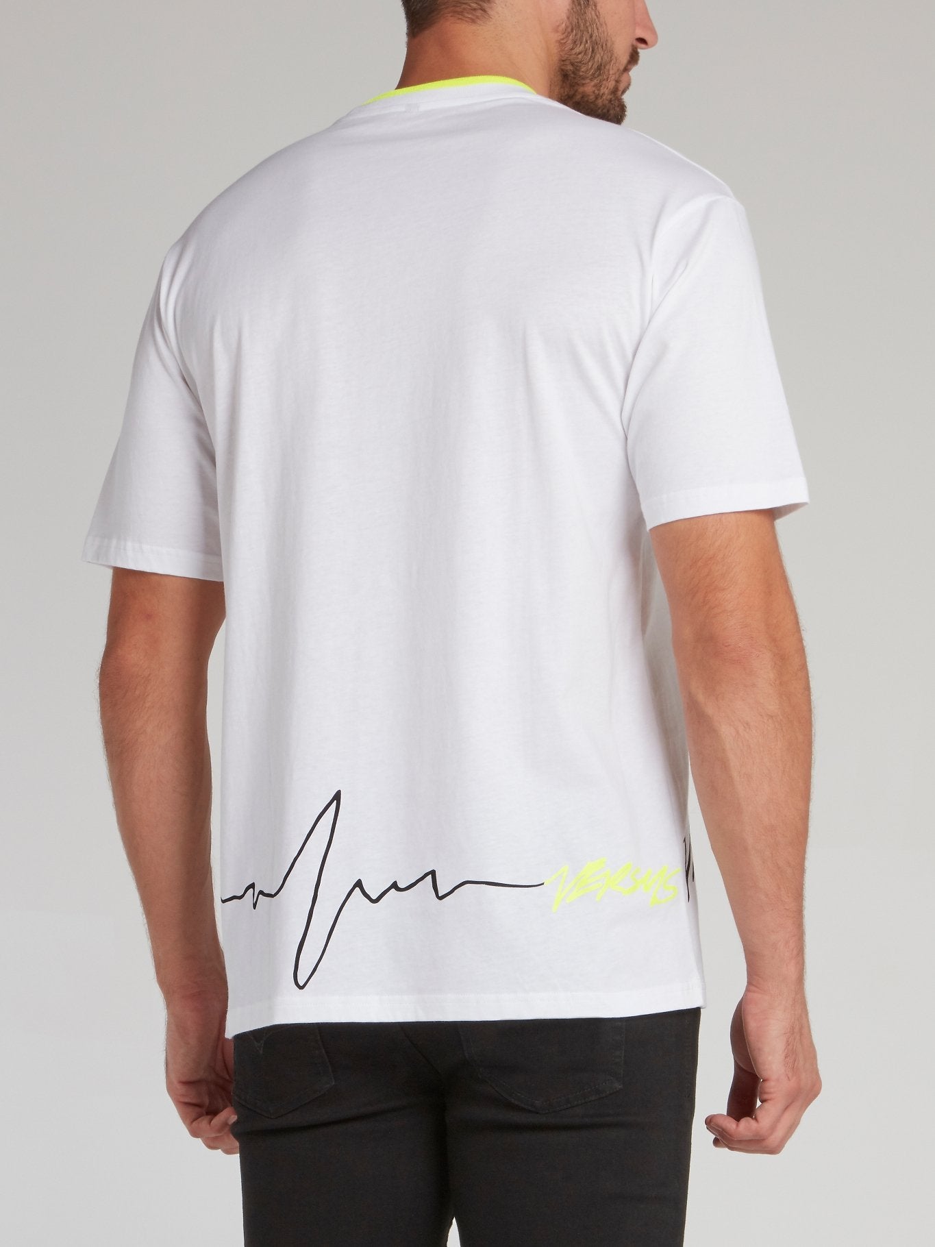 White Seismic Logo Print T-Shirt