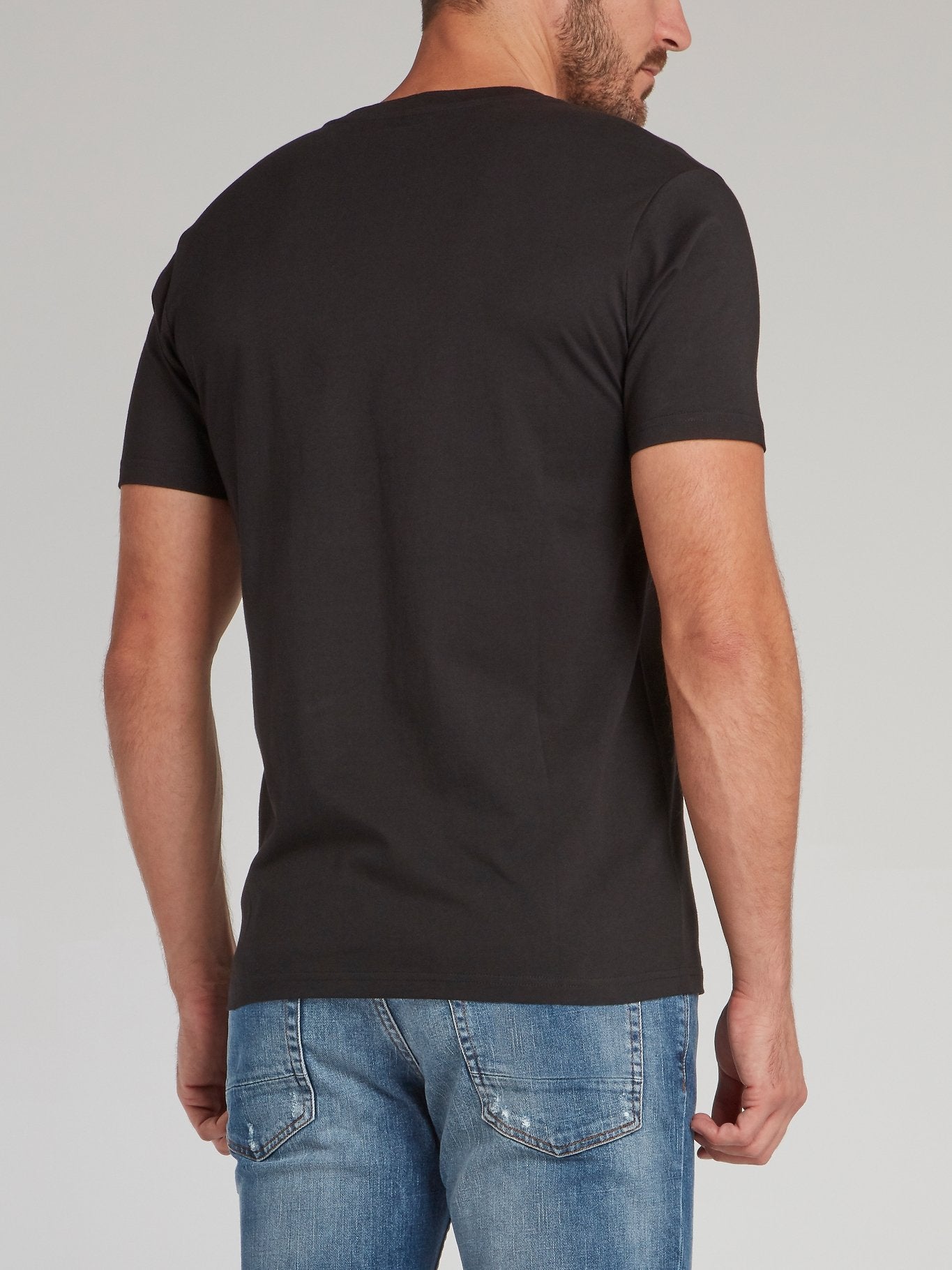 Black Crack Print T-Shirt