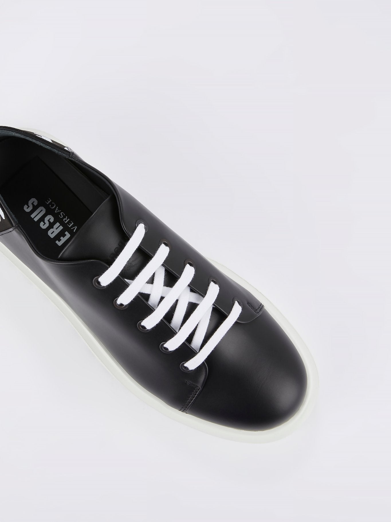 Black Rear Logo Platform Sneakers
