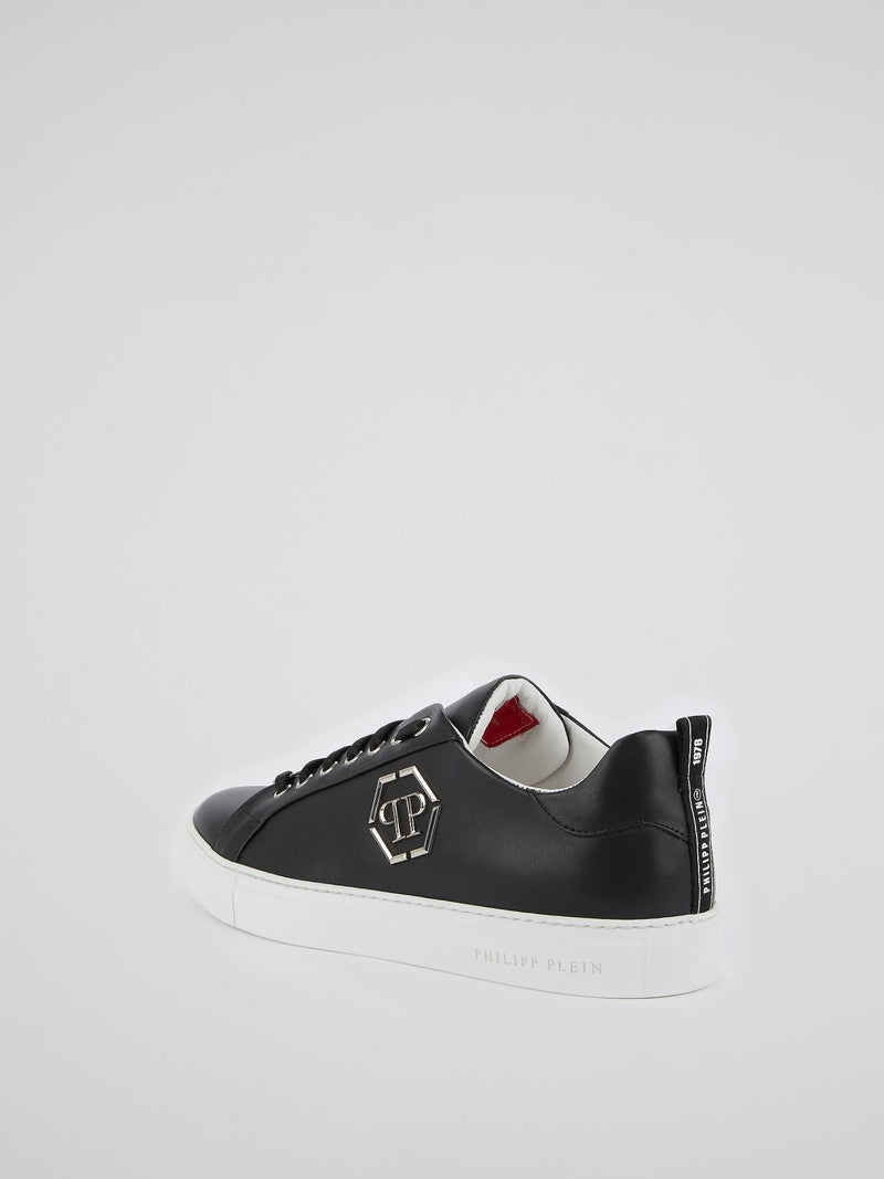 Black Monogram Low Top Sneakers