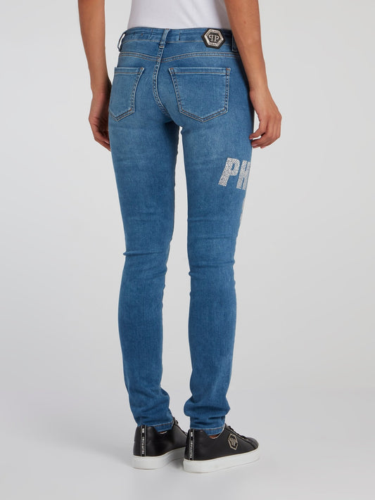 Crystal Plein Statement Denim Jeans