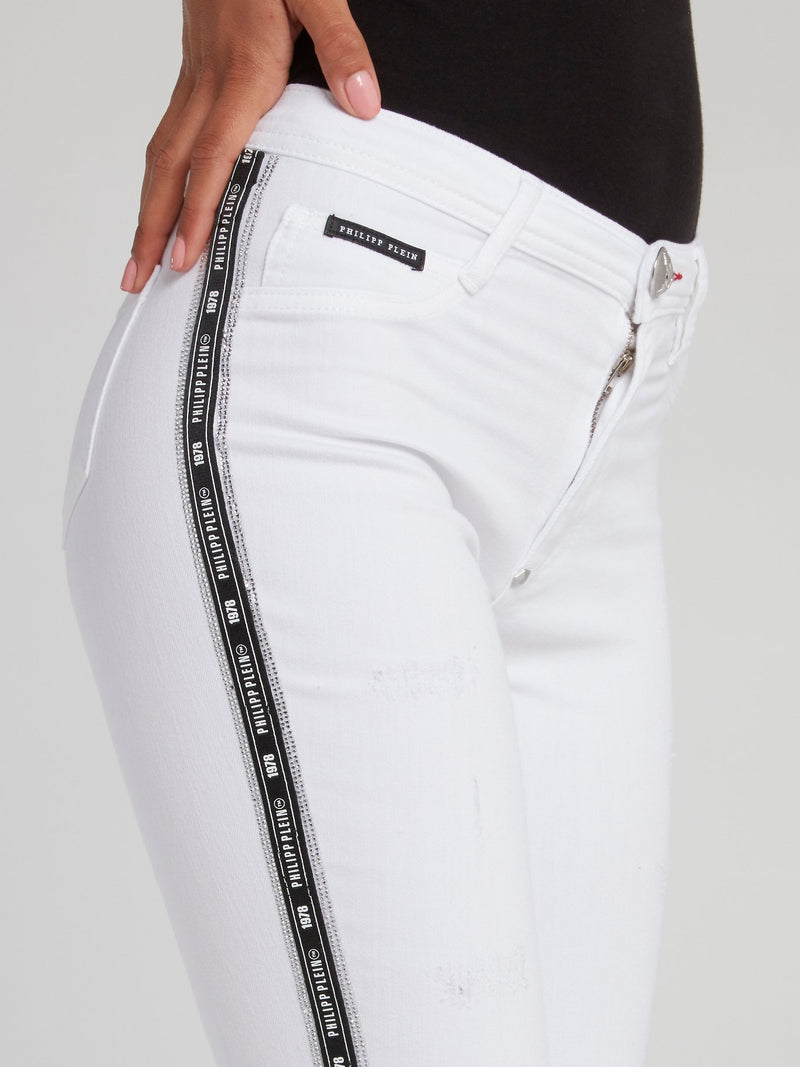 PP1978 White Distressed Jeggings