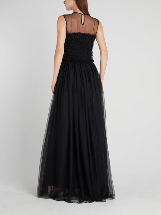 Black Tulle Maxi dress