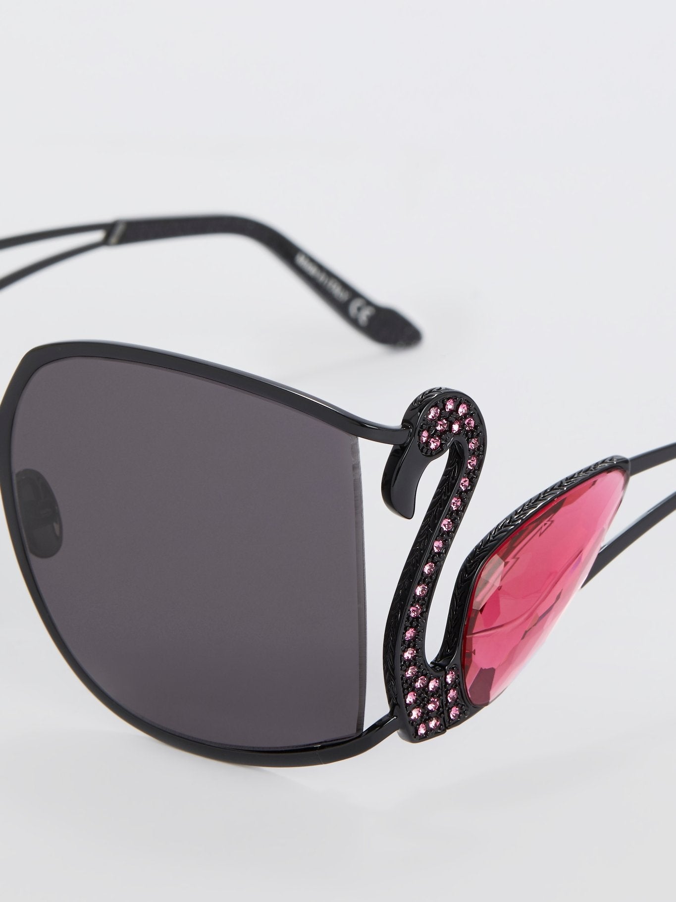 Flamant Black Crystals of Rocca Embellished Sunglasses