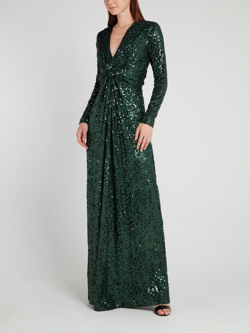 Emerald Sequin Maxi Dress Maison-B-More Global Store Emerald Sequin Maxi Dress Maison-B-More Global Store