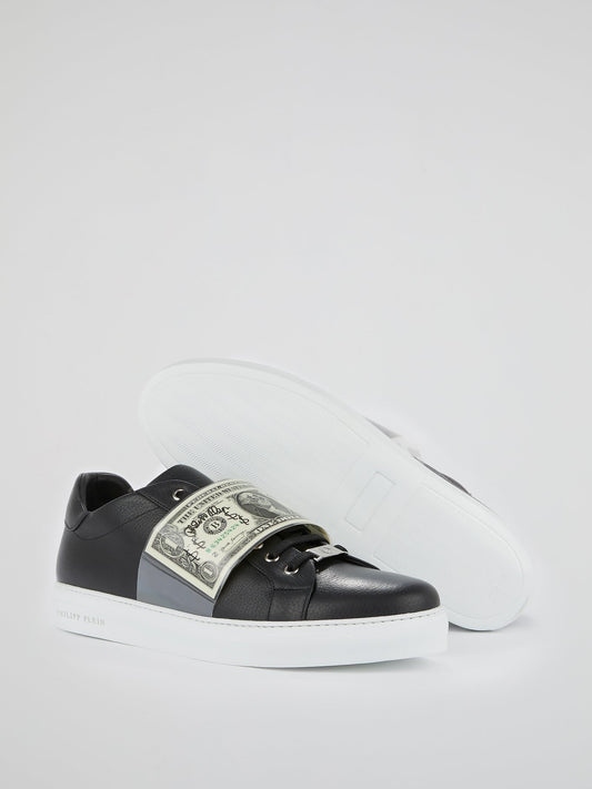 Black Low Top Dollar Sneakers