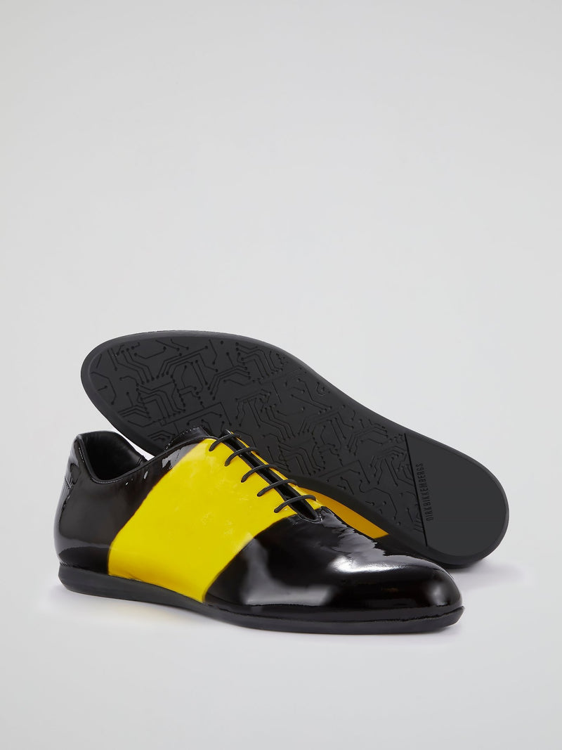 Yellow Stripe Oxford Shoes
