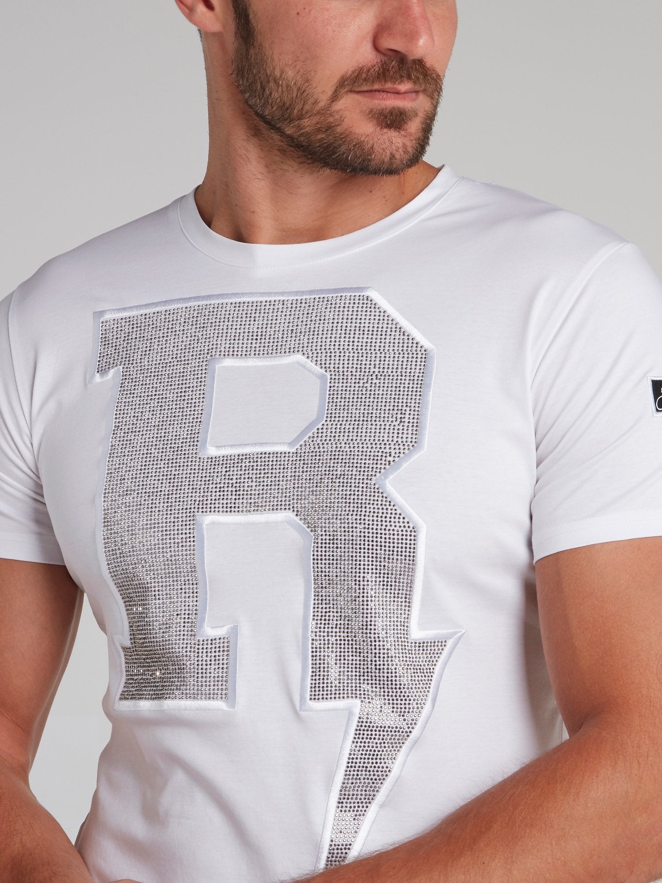 Cosmos White Studded T-Shirt