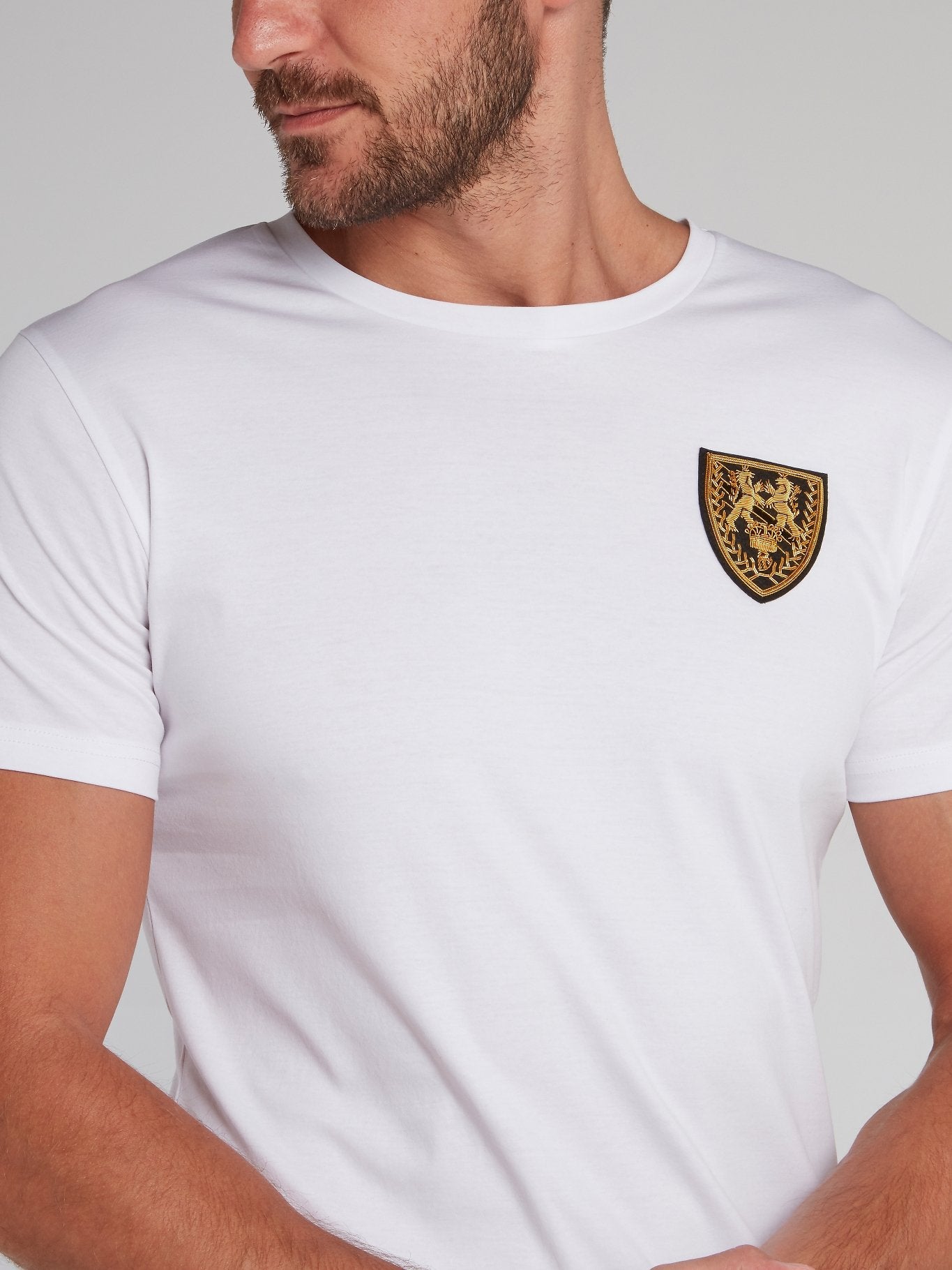 Stonebridge White Appliquéd Crewneck T-Shirt