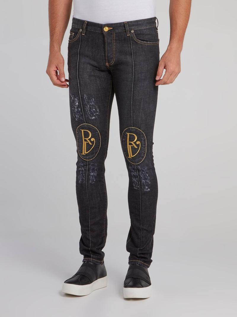 Butler Embroidered Slim Fit Jeans