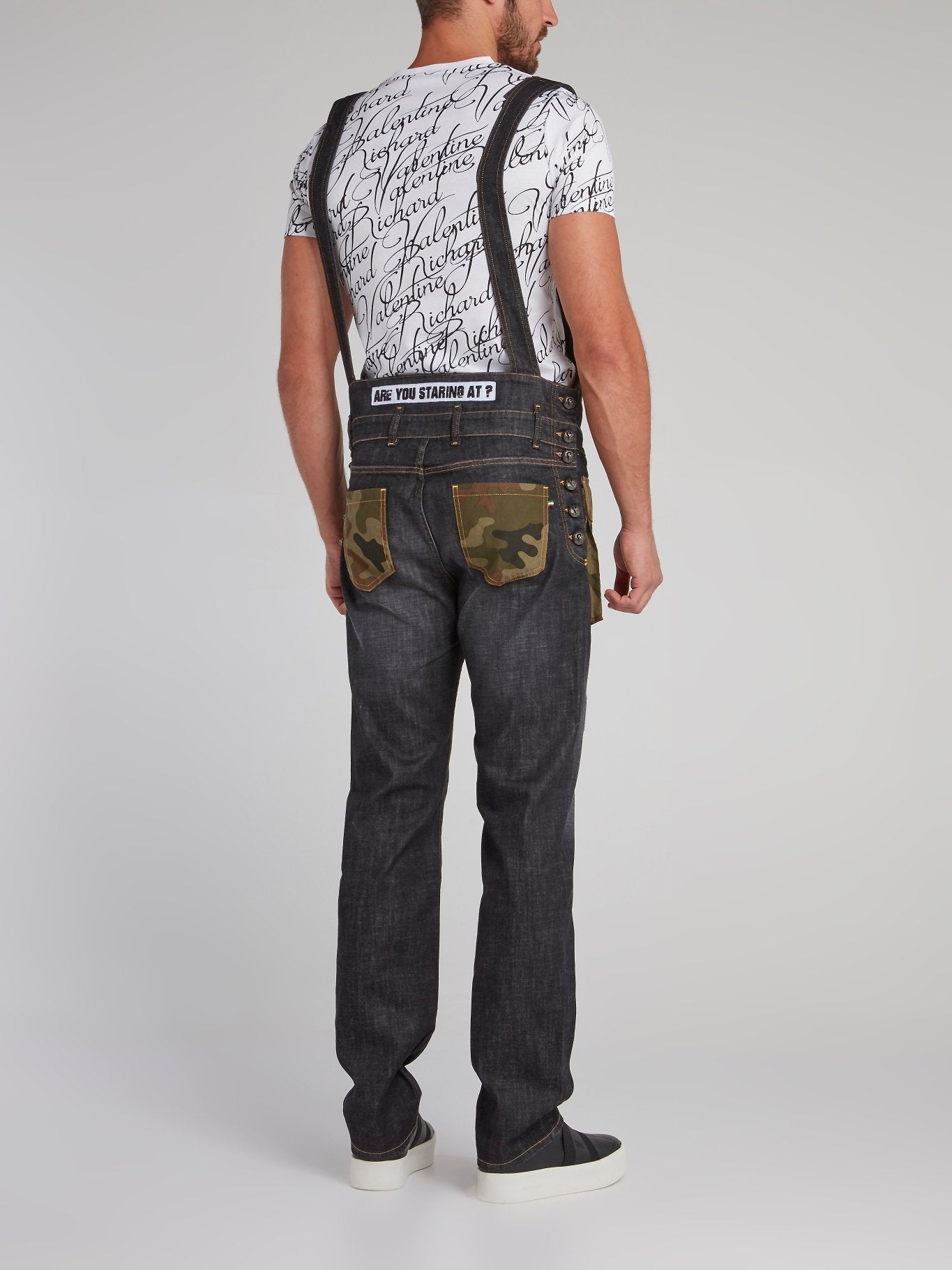 Jimmy Camo Patched Statement Dungarees