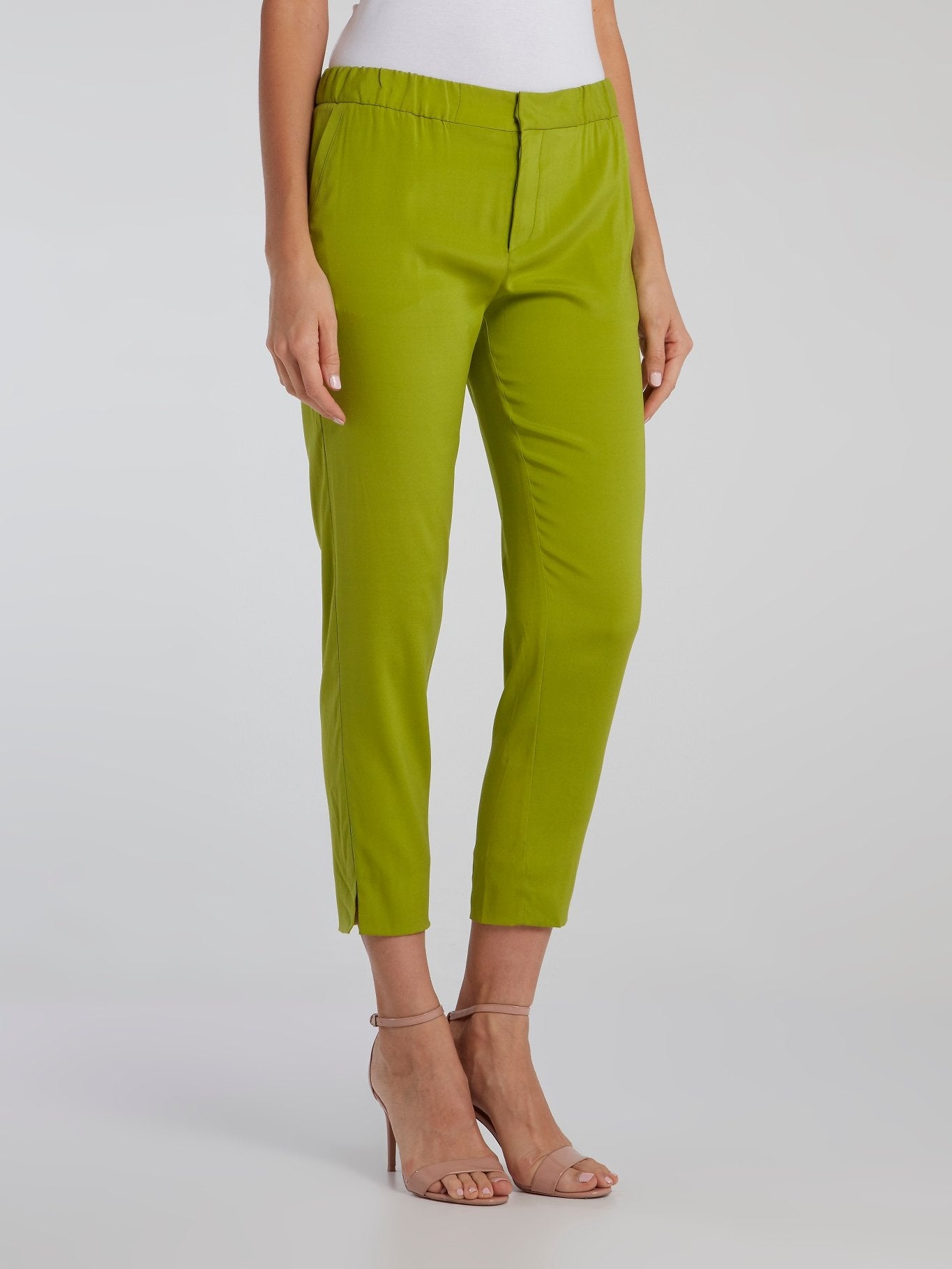 Green Cropped Trousers