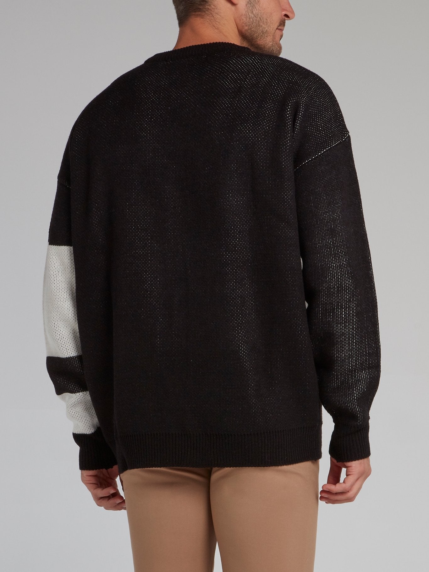 Black Oversized Logo Sweater