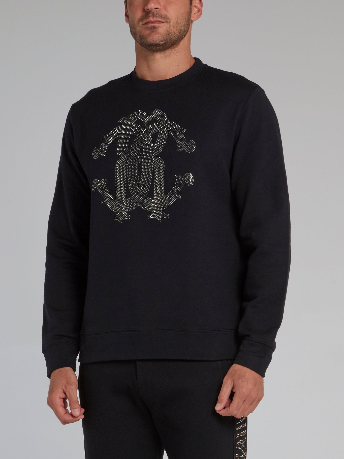 Black Crystal Monogram Sweatshirt