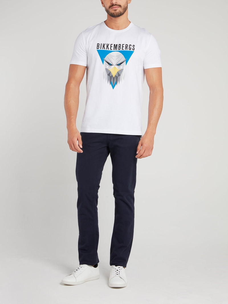 White Eagle Print T-Shirt