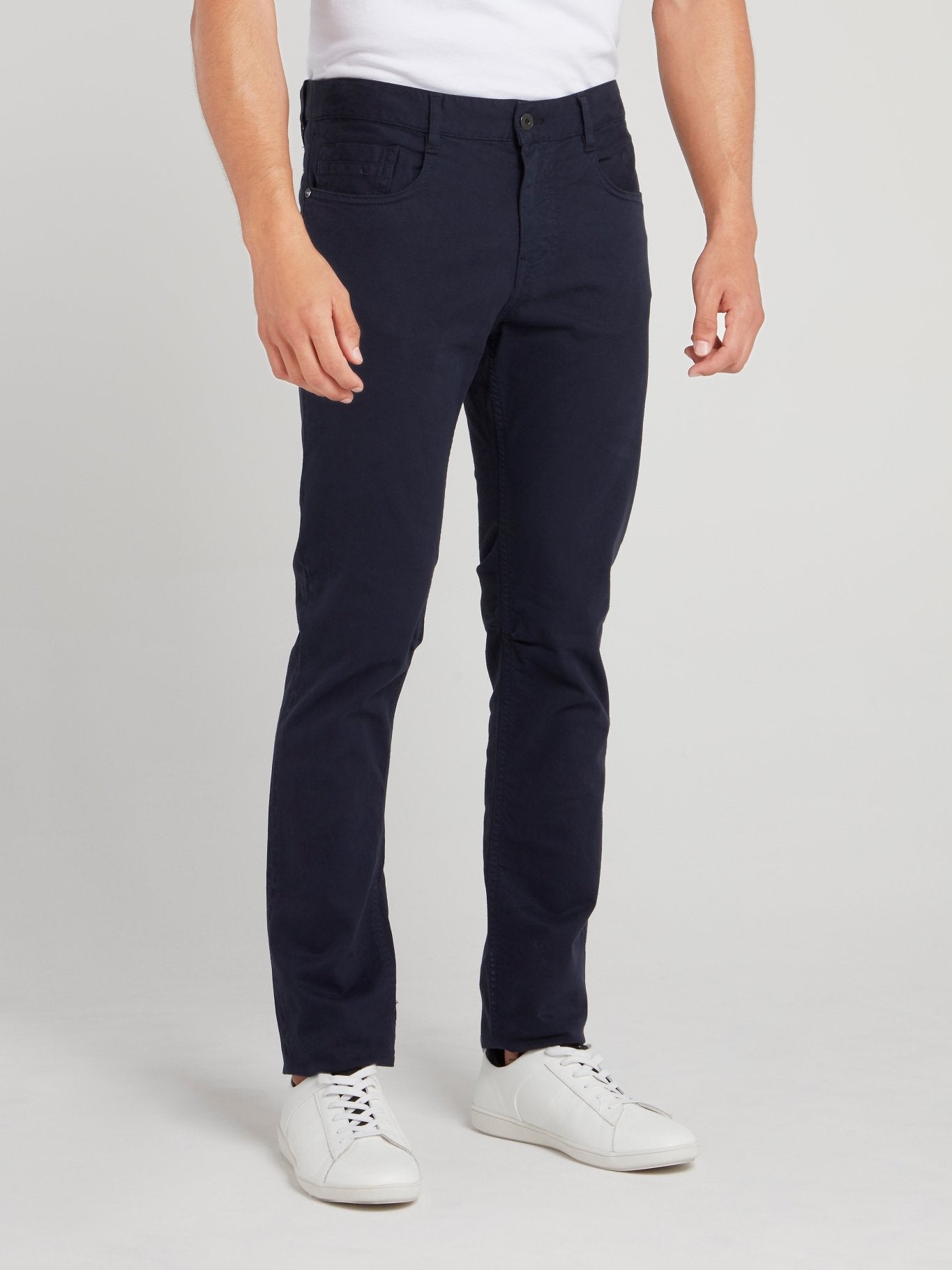 Navy Slim Fit Trousers