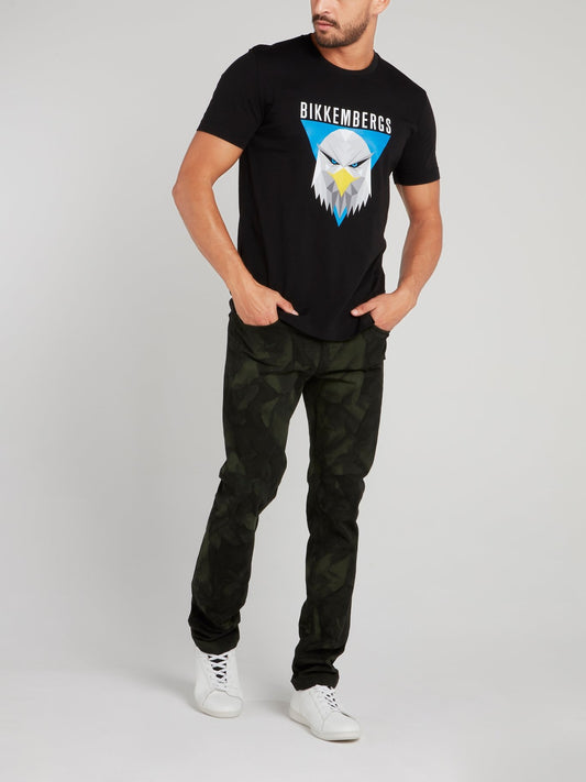 Black Eagle Print T-Shirt