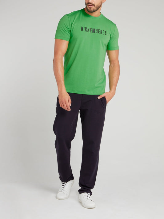 Green Logo Print T-Shirt