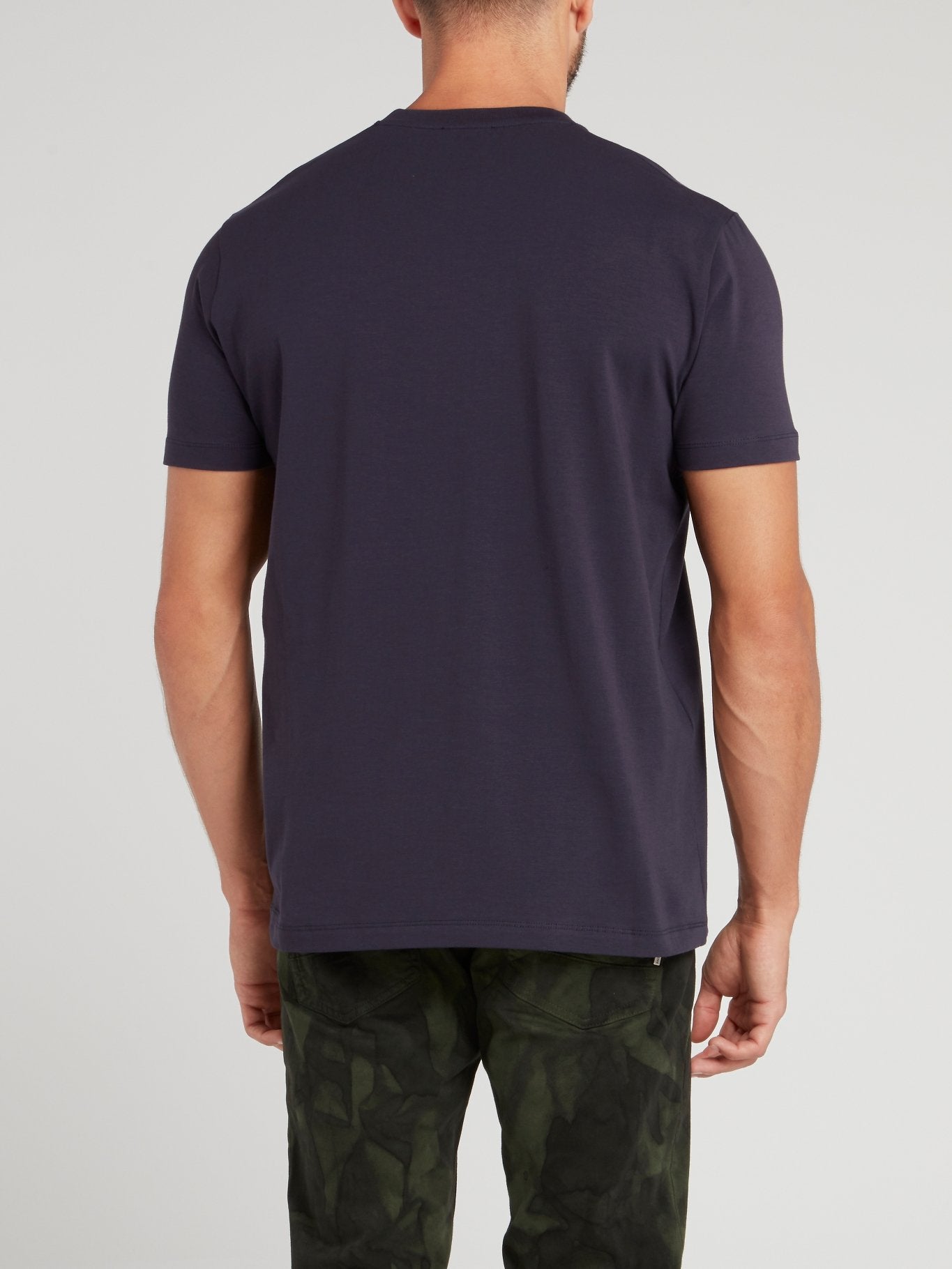 Navy Logo Print T-Shirt