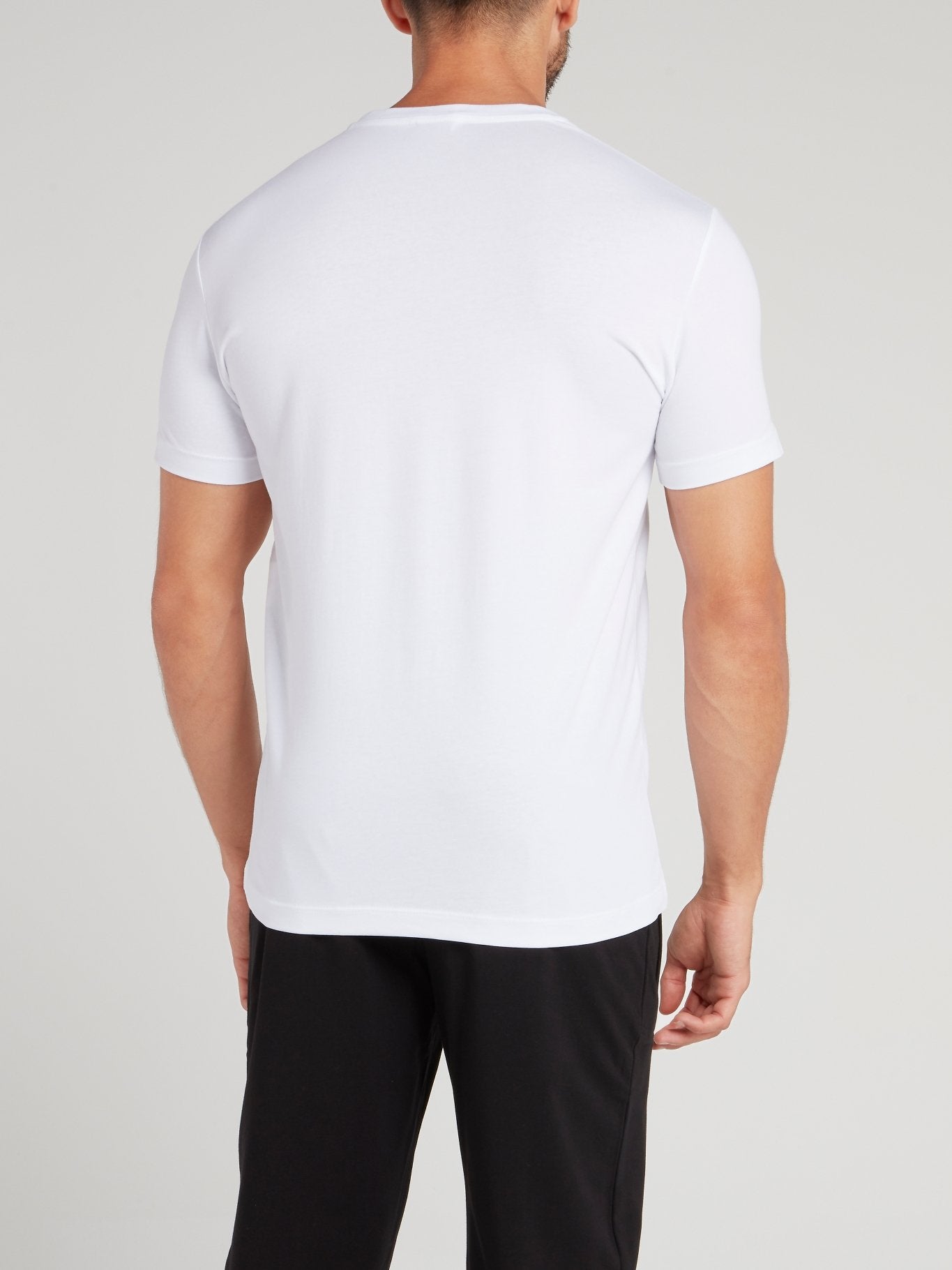 White Chevron Graphic T-Shirt