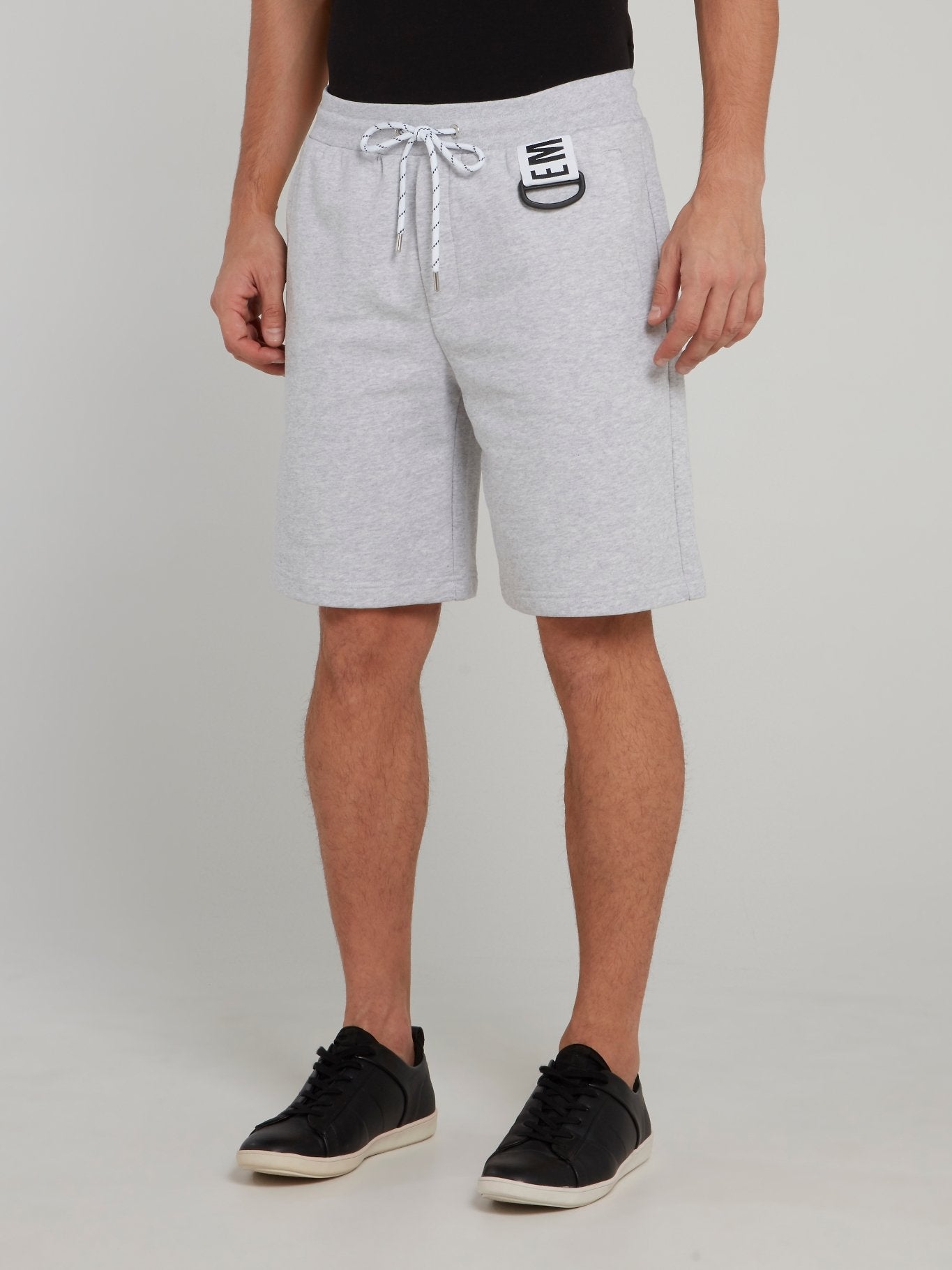 Grey Logo Tape Sweat Shorts