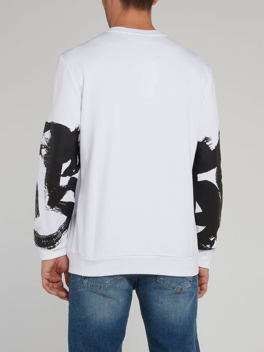 White Paint Print Sweatshirt