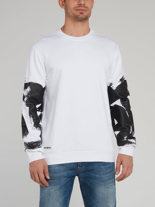 White Paint Print Sweatshirt